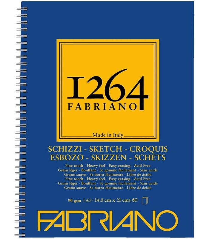 Fabriano 1264 Sketch Paper Yandan Spiralli Eskiz Defteri 90 Gr A5 60 Yaprak