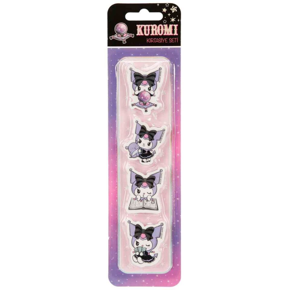 Kuromi Şekilli Silgi 4 Lü Bilister