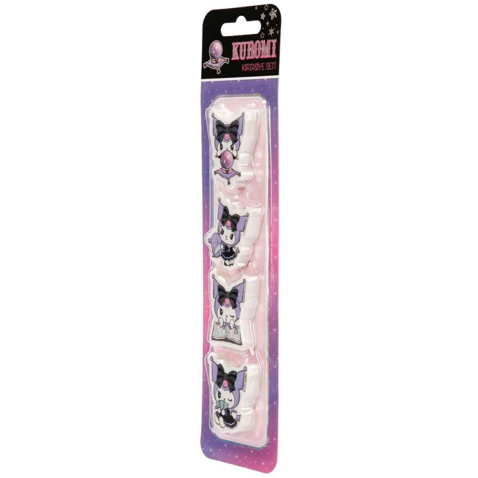 Kuromi Şekilli Silgi 4 Lü Bilister