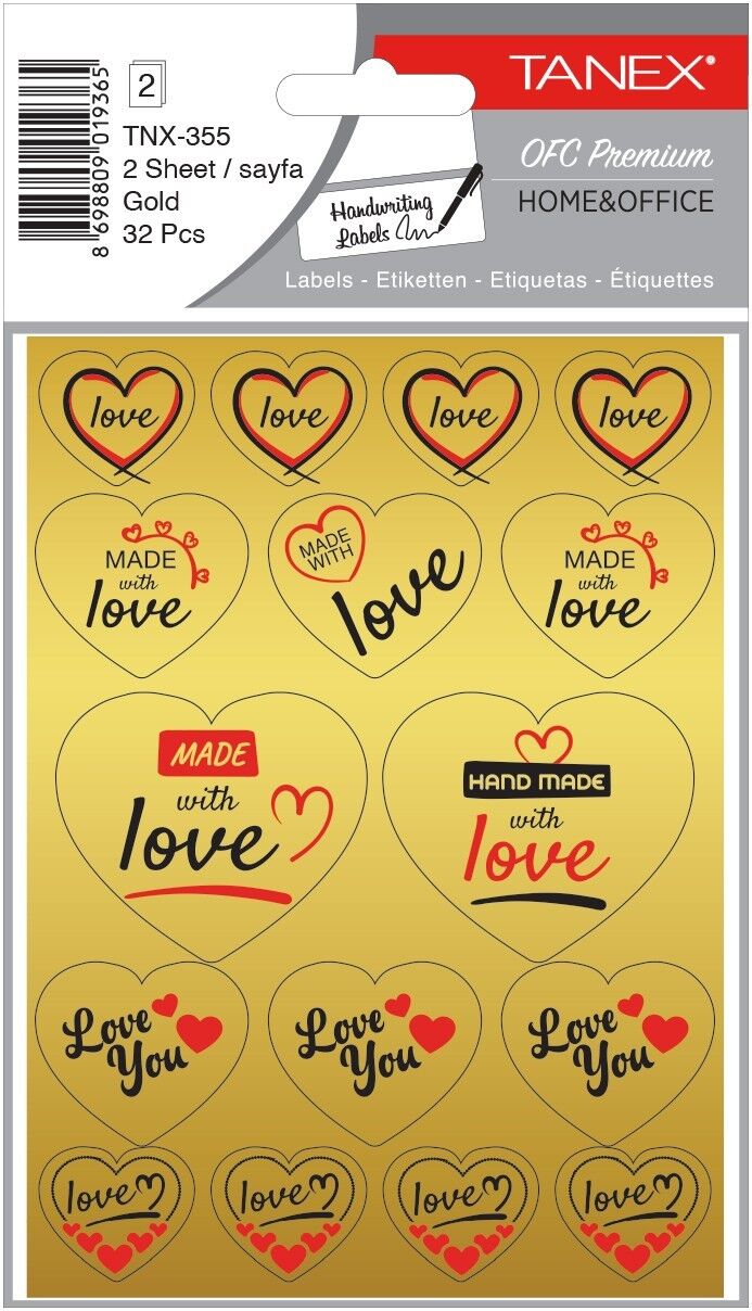 Tanex Tnx-355 Gold Kalp Etiket