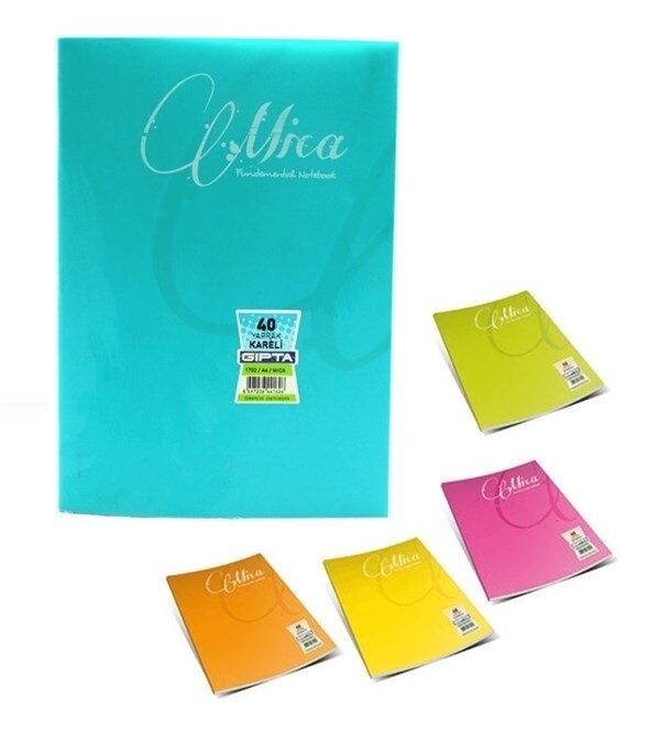 Gıpta Mıca Tel Dikişli Pp Kapak Defter A5 40 Yp Kareli