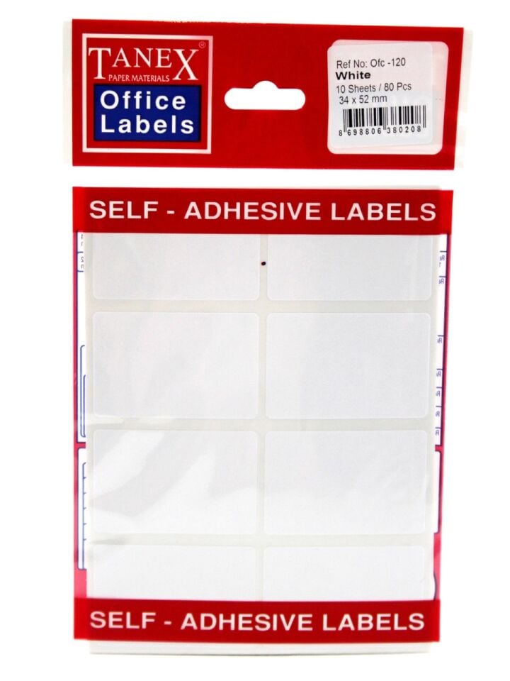 Tanex Ofc-120W Ofis Etiketi İsim Etiketi