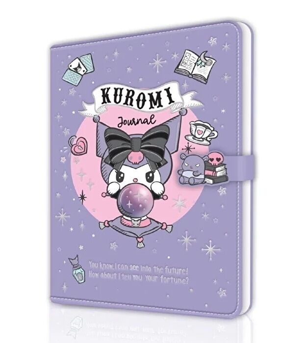 Victorias Journals Kuromi Vegan Deri Mıknatıslı Günlük 13x18 Cm 224 Yaprak Defter