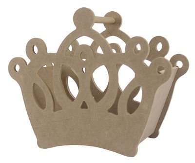 Okutan Ahşap Prenses Taçlı Kutu Obje