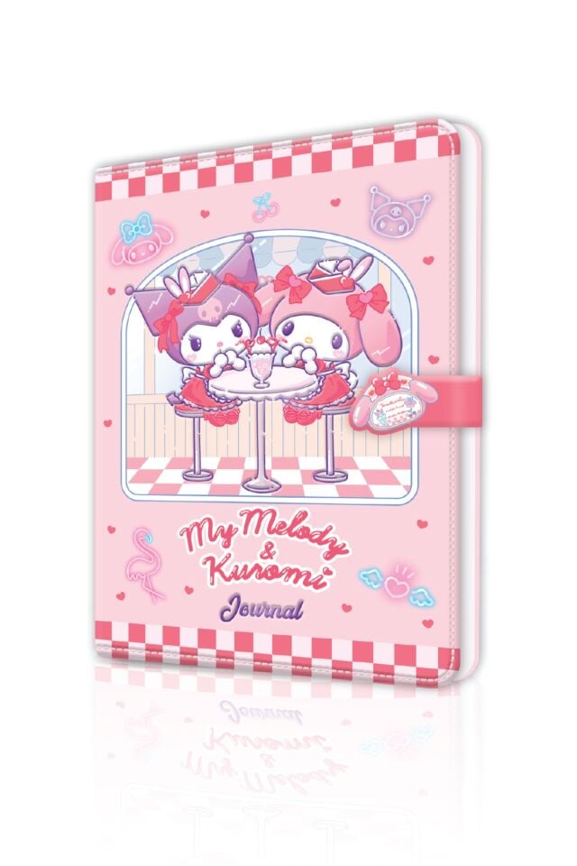 Victorias Journals Kuromi Melody Deri Mıknatıslı Günlük 13x18 Cm 224 Yaprak Defter