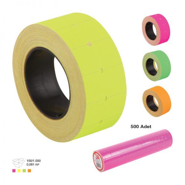 3A Fiyat Etiketi Yeşil 10 Lu