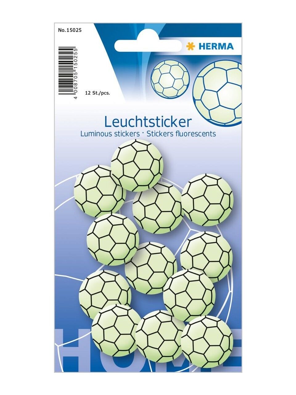 Herma Home Gece Parlayan Etiketi Küçük Futbol Topu
