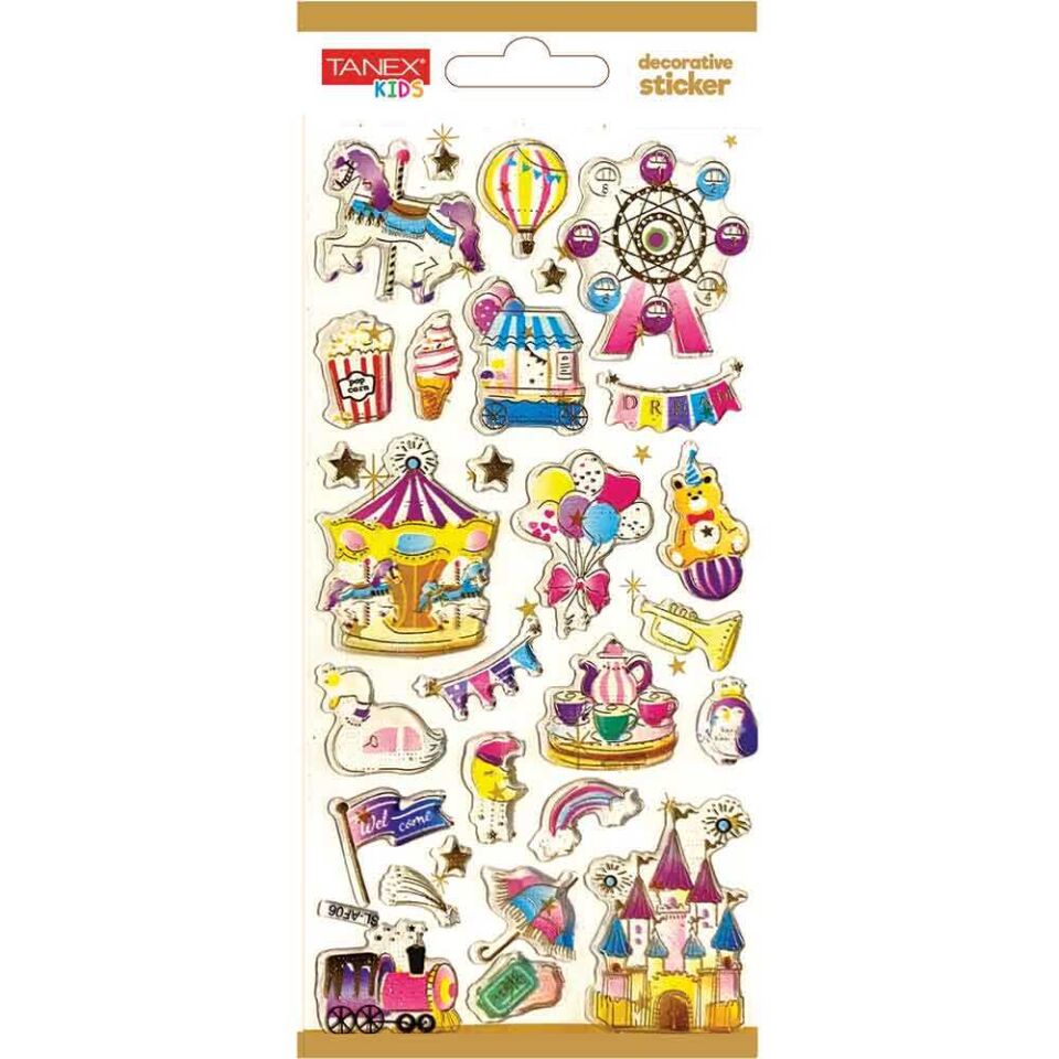 Tanex Tnx-5017 Decorative Sticker-18 Puffy Etiketi