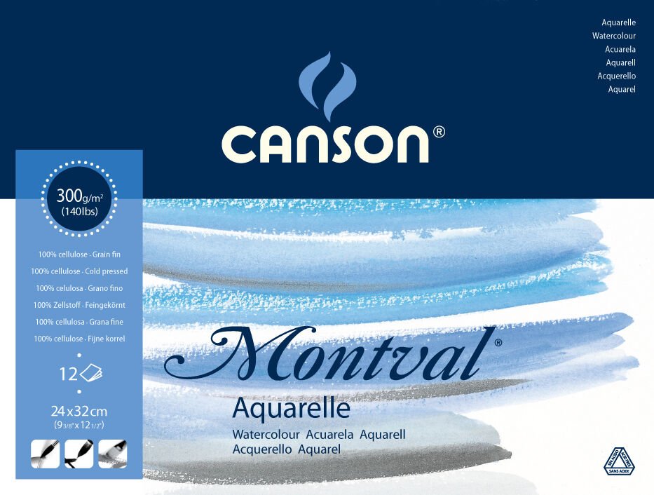Canson Pad Canmontv 12S 24x32 300 Gr