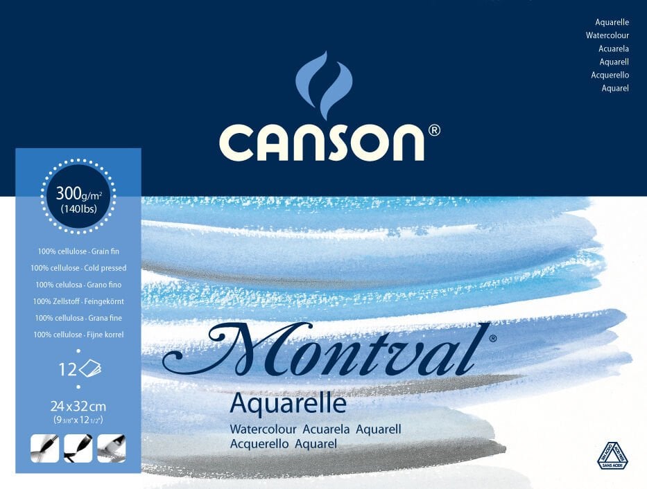 Canson Pad Canmontv 12S 24x32 300 Gr