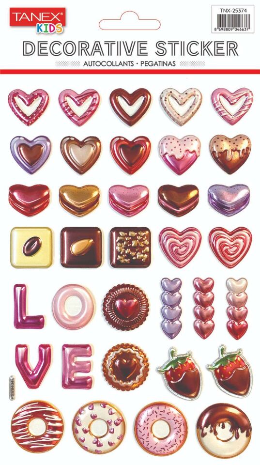 Tanex Tnx-25374 Love Balkon Serisi Puffy Etiket