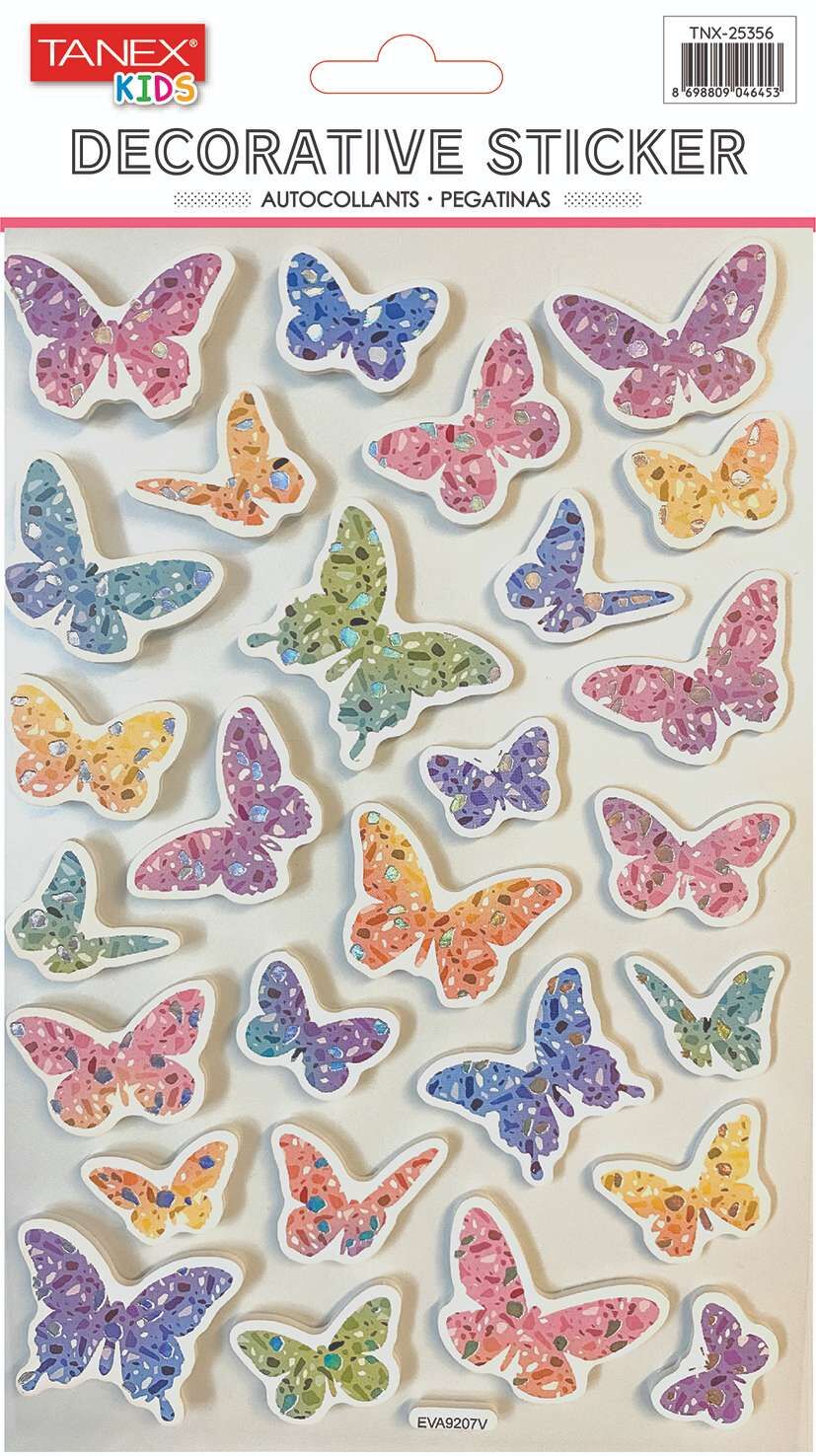 Tanex Tnx-25356 Puffy Kelebek Serisi Etike