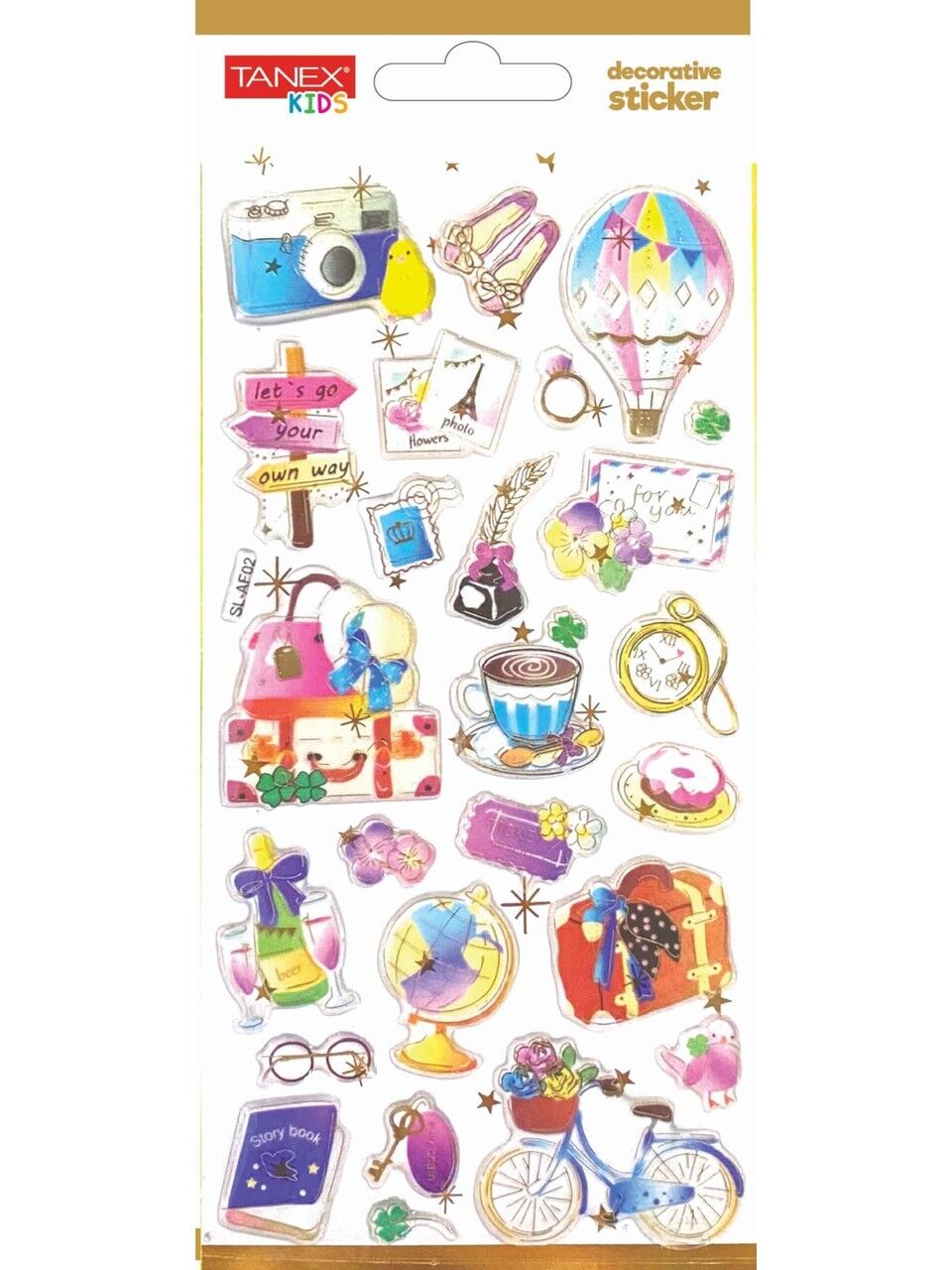 Tanex Tnx-5019 Decorative Sticker-20 Puffy Etiketi