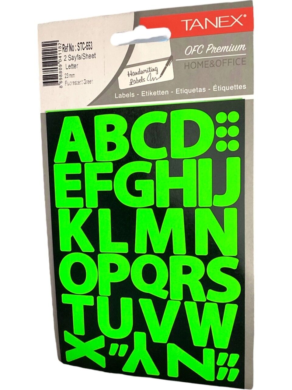 Tanex Stc-553 23 Mm Flo Yeşil Harf Etiketi