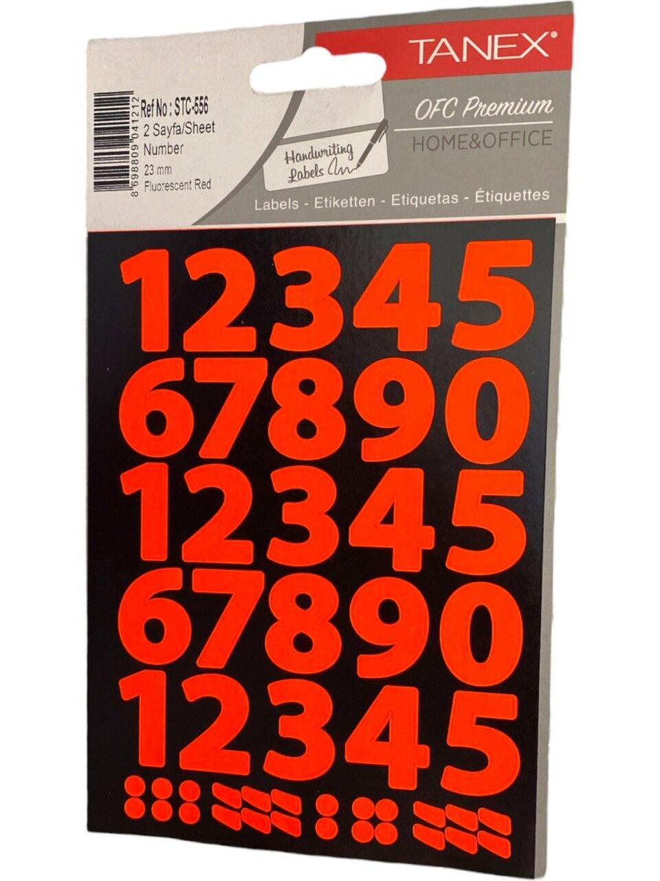 Tanex Stc-556 23 Mm Flo Kırmızı Rakam Etiketi