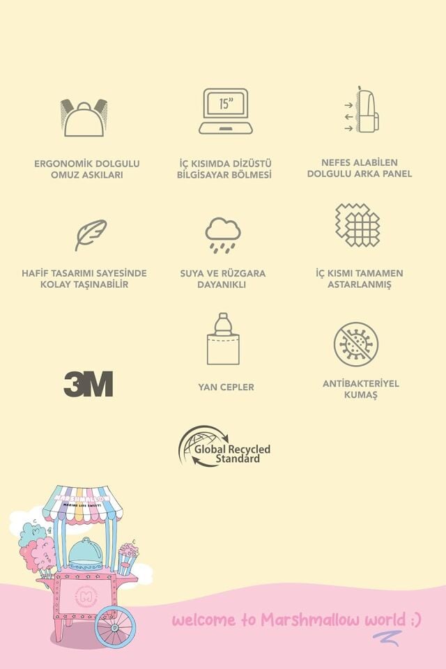 Marshmallow Backpack Dreamy Sırt Çantası