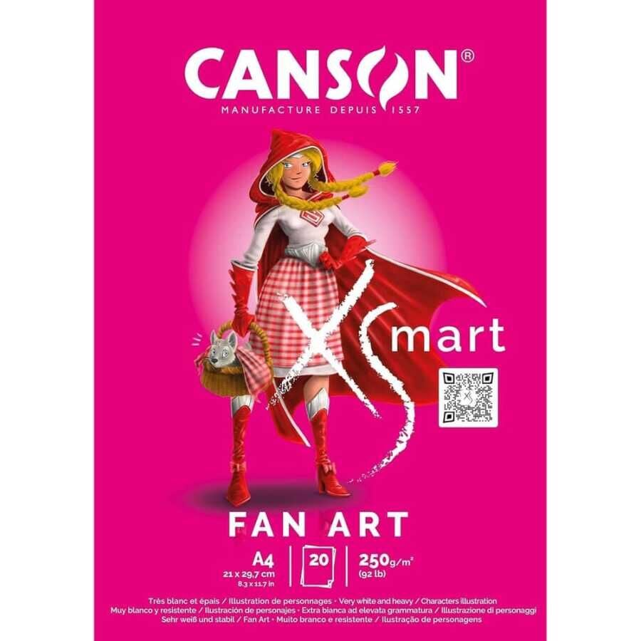 Canson Pad Xsmart Fan Art A4 250G 20Sh