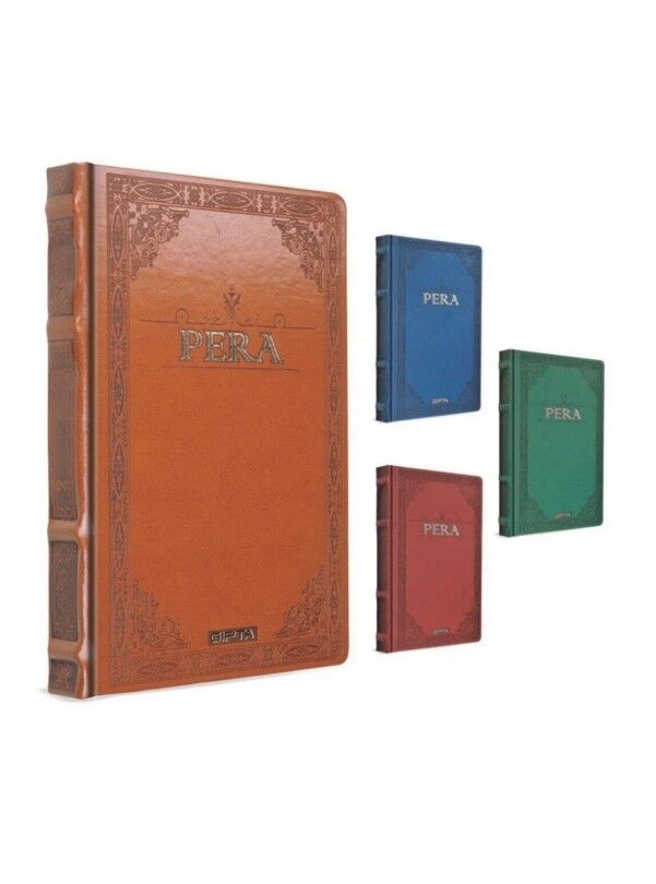 Gıpta Pera İp Dikiş Deri Kapak Defter 17x24 160 Yaprak Çizgisiz