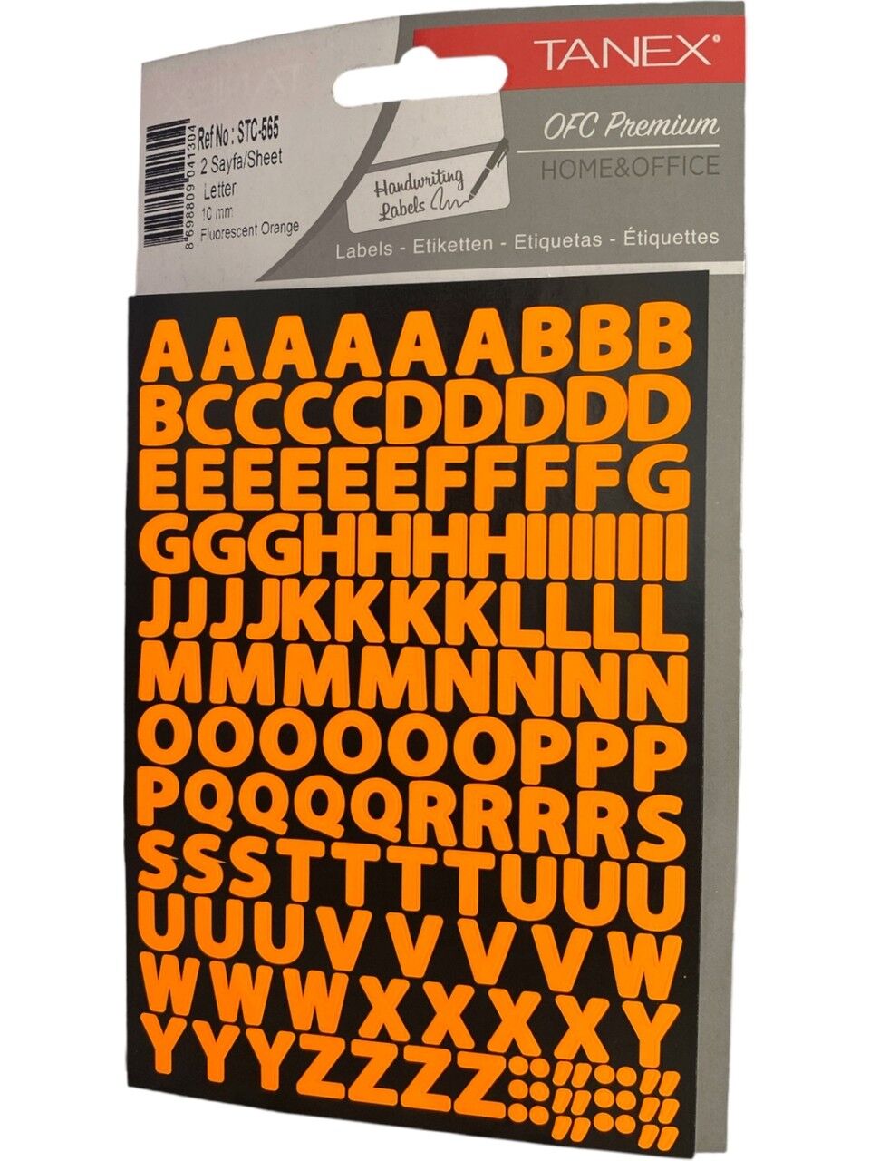 Tanex Stc-565 10 Mm Flo Turuncu Harf Etiketi