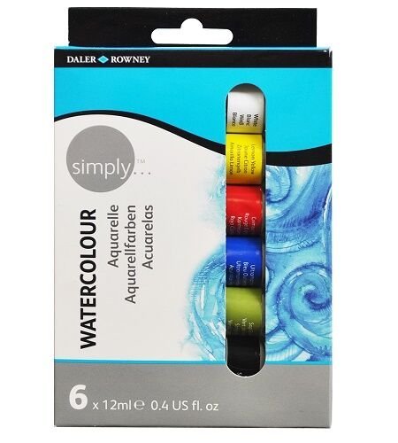 Daler Rowney Simply WatterColour 6x12 Ml Set