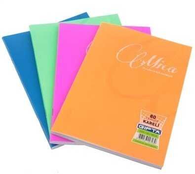 Gıpta Mıca Tel Dikişli Pp Kapak Defter A5 80 Yp Kareli