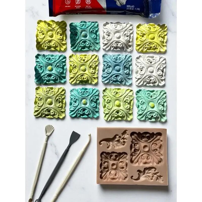 Nureart Antique Antik Silikon Kalıp Sk1013043