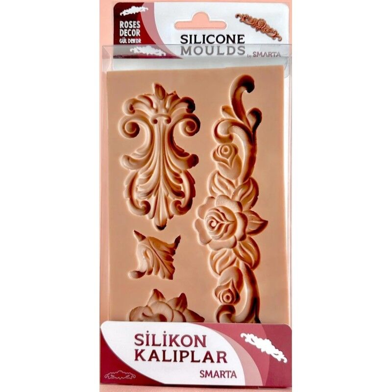 Nureart Rose Décor Gül Dekor Silikon Kalıp Sk1013049