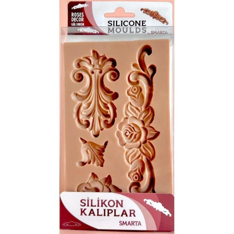 Nureart Rose Décor Gül Dekor Silikon Kalıp Sk1013049