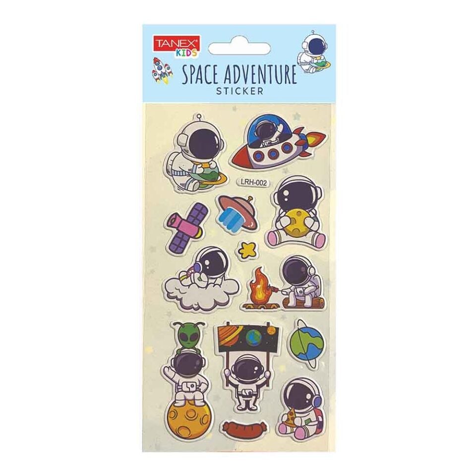 Tanex Tnx-5084 Space Adventure Sticker-3 Puffy Etiket