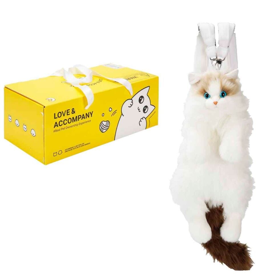 Dreamvest Büyük Kedi Sırt Çantası Beyaz Kahverengi