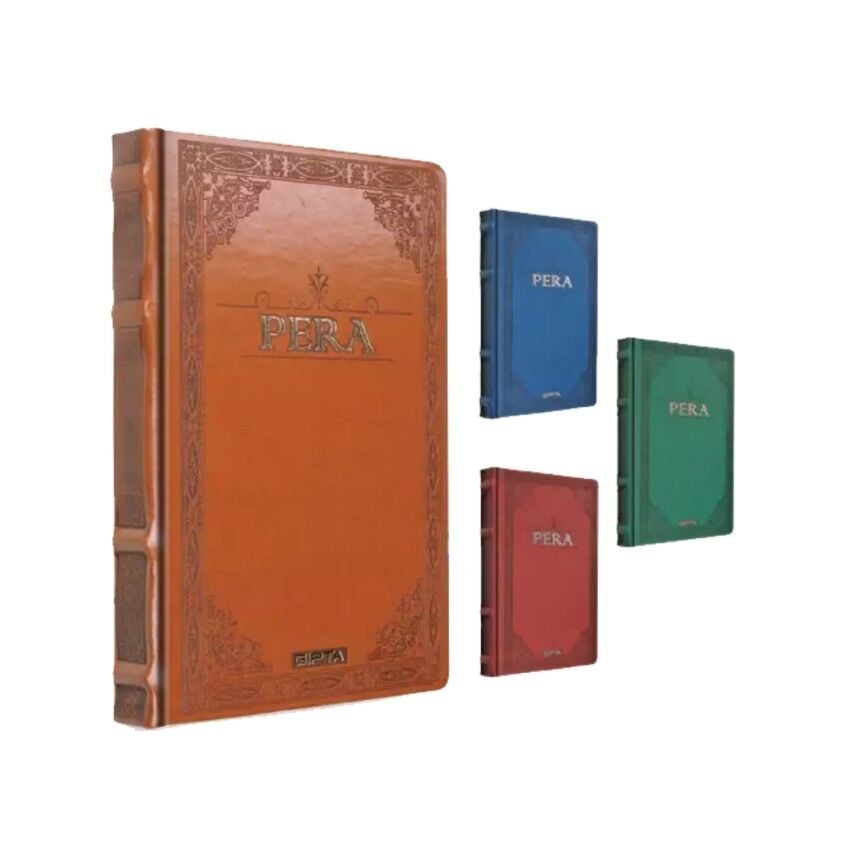 Gıpta Pera İp Dikiş Deri Kapak Defter 13x21 120 Yaprak Çizgisiz