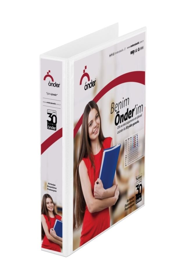 Önder Pvc A3 Dikey Firma Klasörü 5 Cm 4D İç Cepli Beyaz