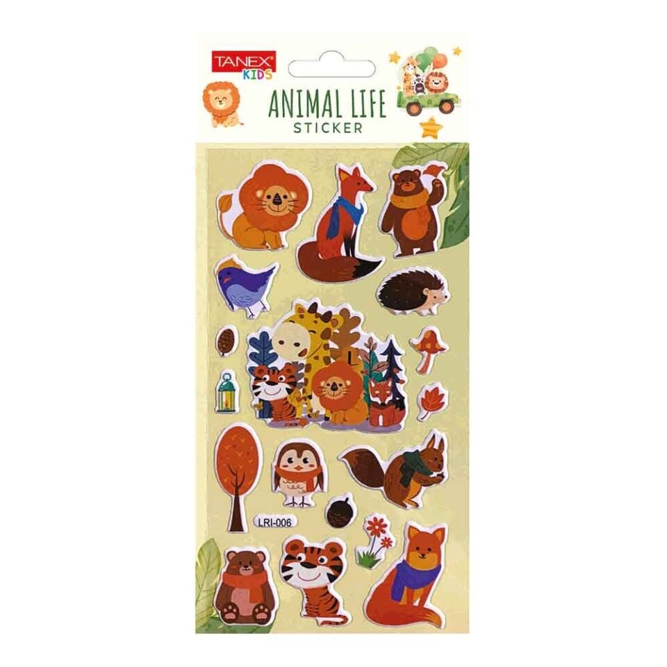 Tanex Tnx-5090 Animal Life Sticker-3 Puffy Etiketi