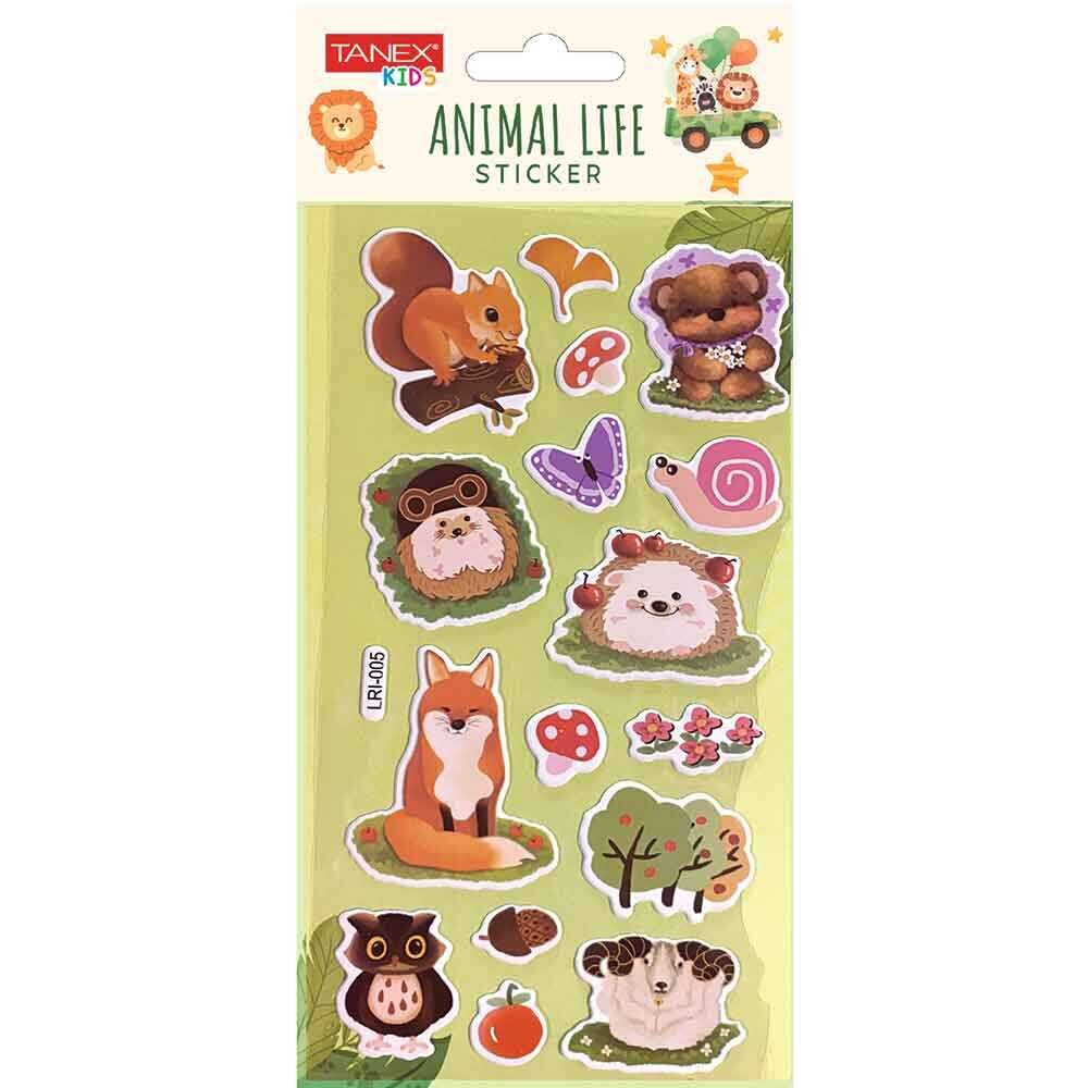Tanex Tnx-5091 Animal Life Sticker-4 Puffy Etiketi