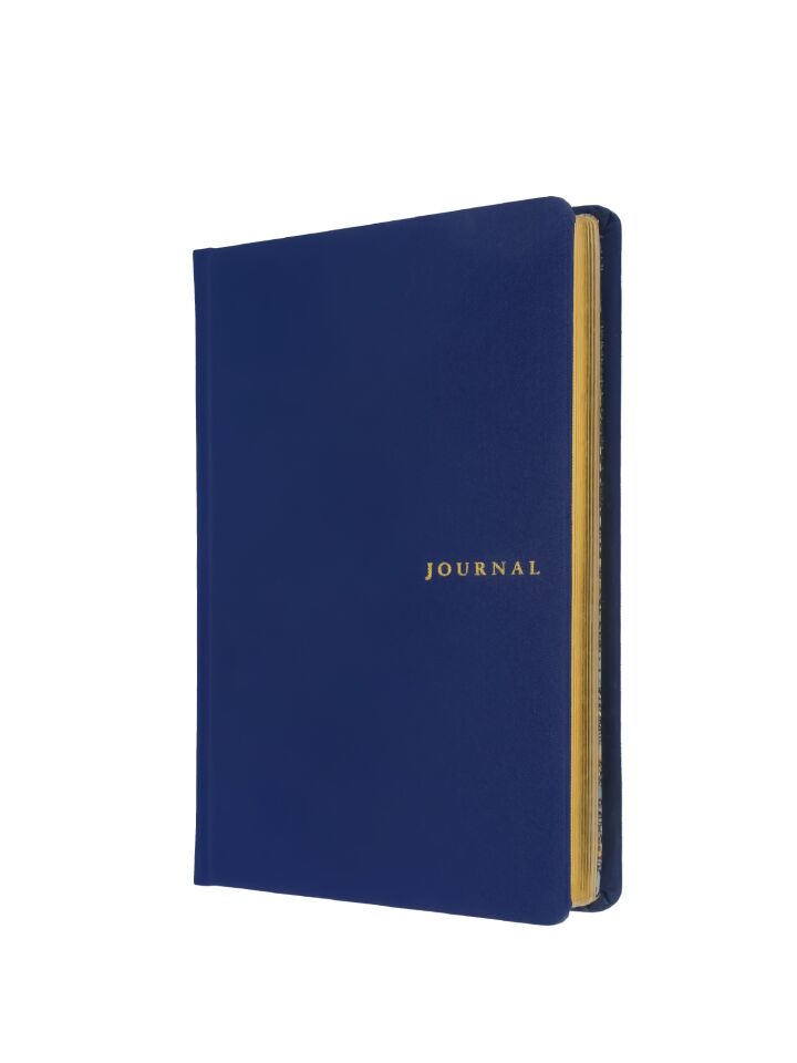 Victorias Journals Keten Sert Kapak Defter A5 120 Yaprak 120 Gr Ivory Çizgili Lacivert