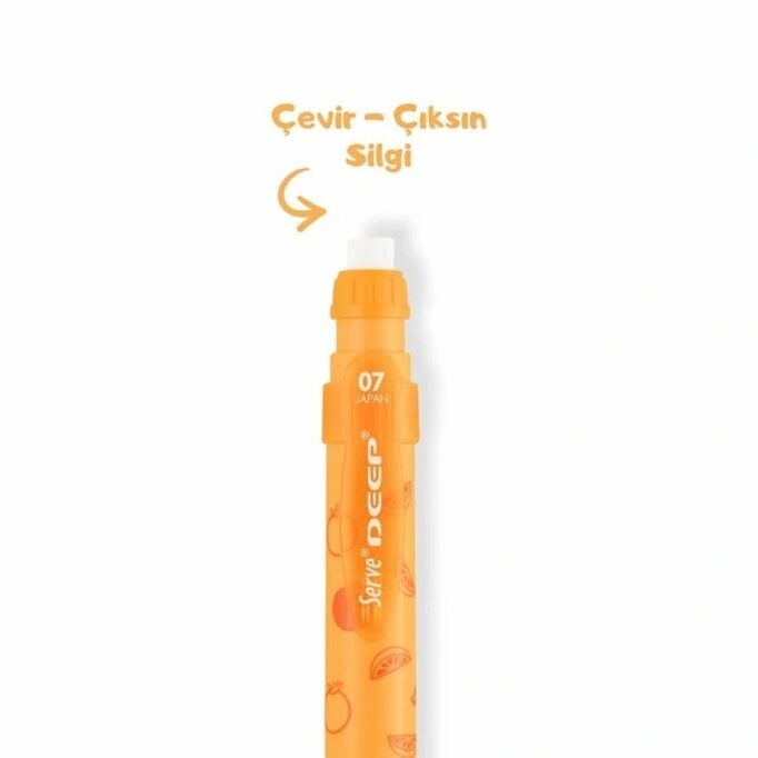 Serve Deep Mekanik Kurşun Kalem 0.7 Mm Fos Turuncu Portakal