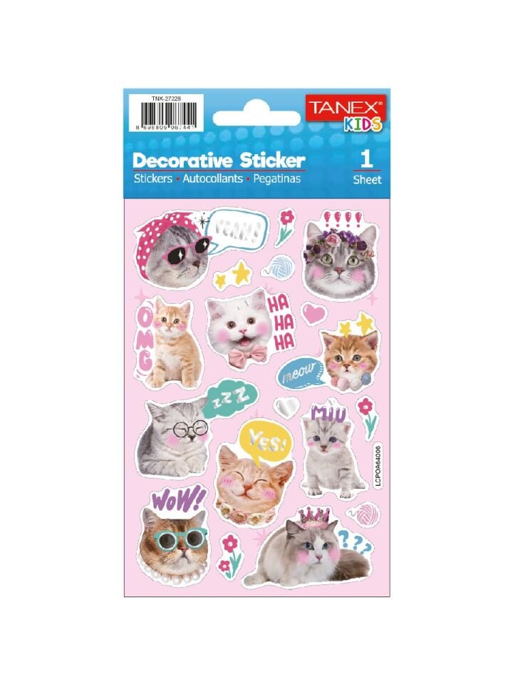 Tanex Tnx-27228 Puffy İnstagram Kedileri Serisi