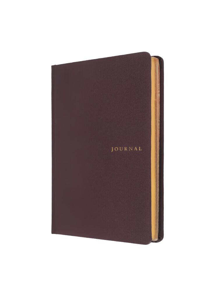 Victorias Journals Keten Sert Kapak Defter A5 120 Yaprak 120 Gr Ivory Çizgili Kahverengi
