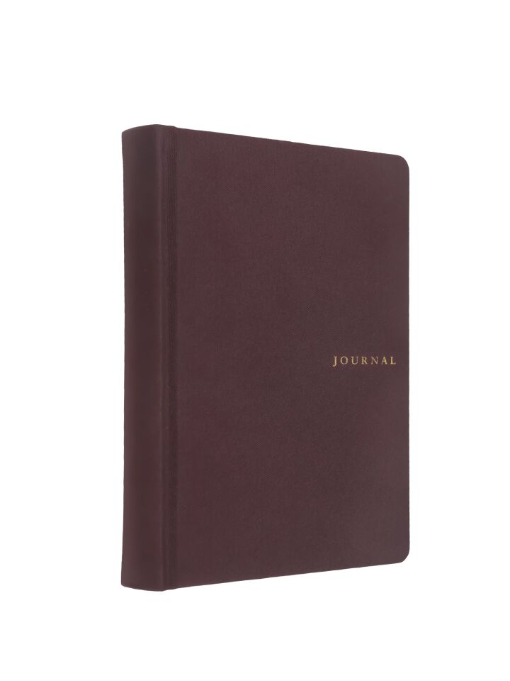 Victorias Journals Keten Sert Kapak Defter A5 120 Yaprak 120 Gr Ivory Çizgili Kahverengi