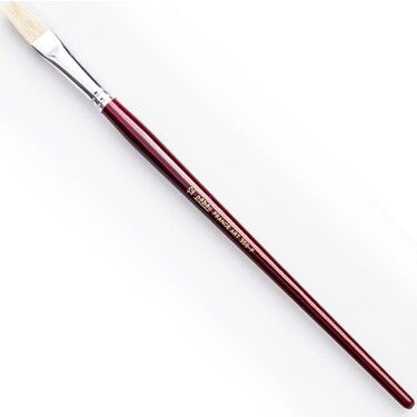 Pebeo Fırça No: 18 Beyaz Doğal Kıl Kırmızı Kısa Sap