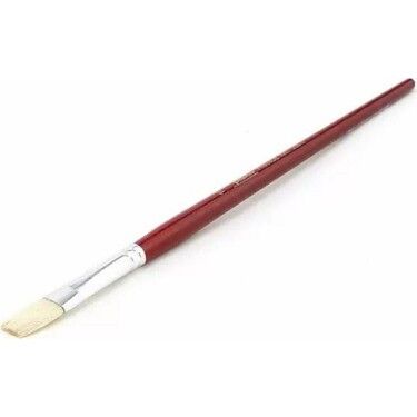 Pebeo Fırça No: 4 Beyaz Doğal Kıl Kırmızı Kısa Sap