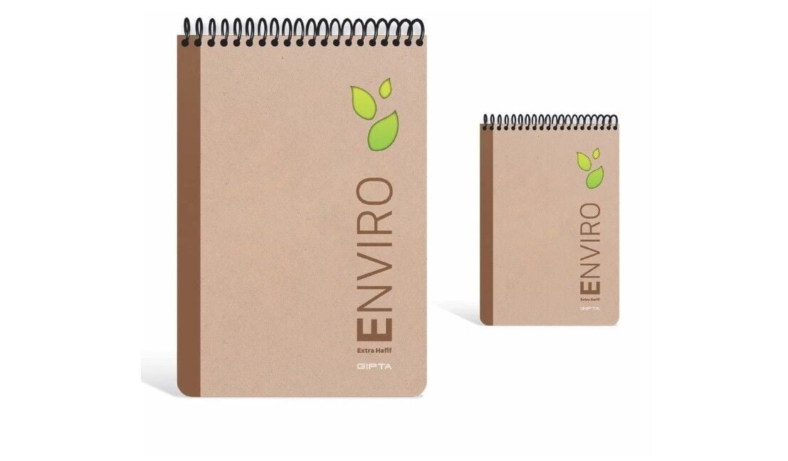 Gıpta Envıro Spiralli Kraft Sert Kapak Bloknot A4 100 Yaprak Çizgili