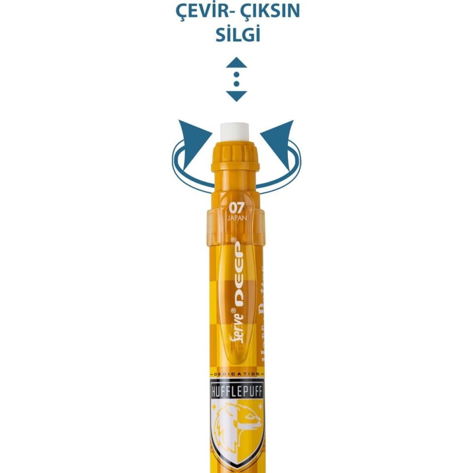 Serve Deep Harry Potter Damalı 0.7 Mm Versatil Kalem Sarı