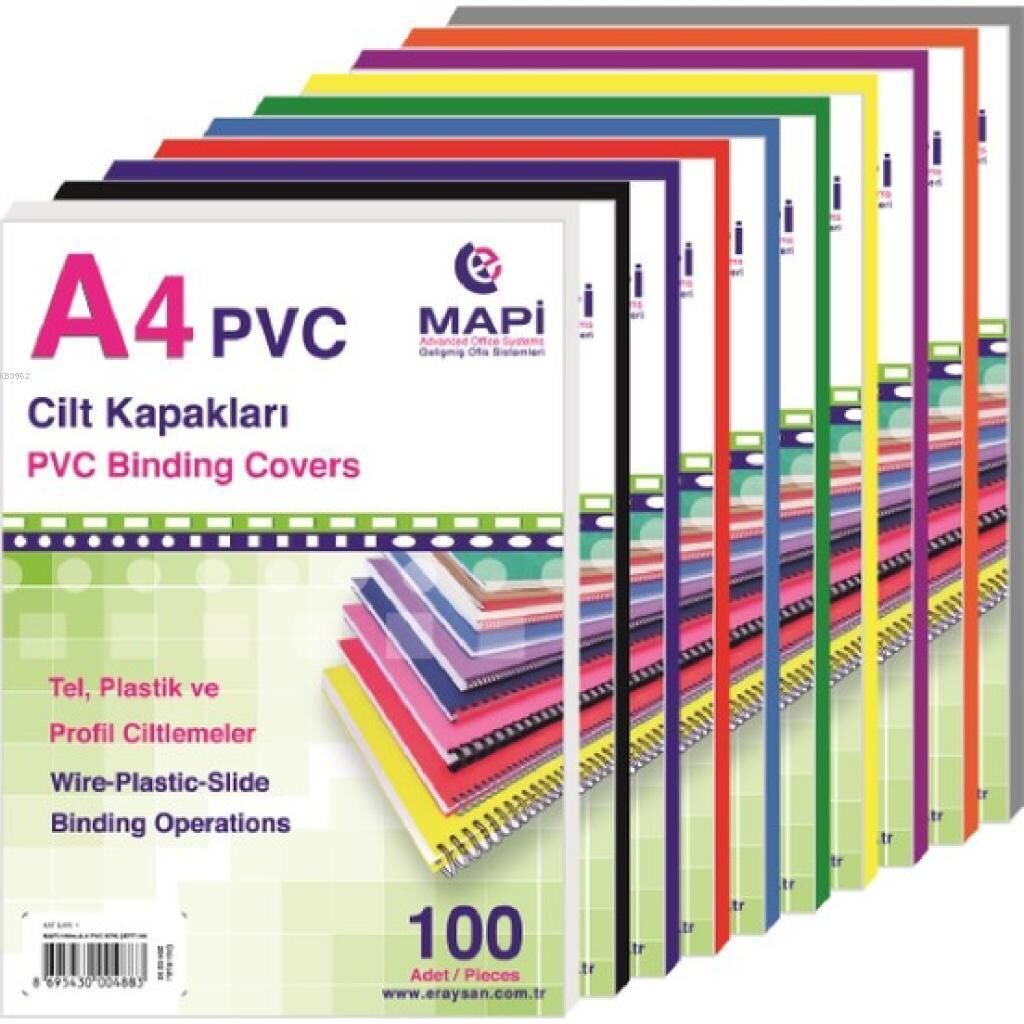 Mapi Cilt Kapağı A4 160 Micron 100 Lü Siyah
