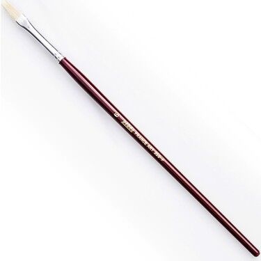 Pebeo Fırça No: 6 Beyaz Doğal Kıl Kırmızı Kısa Sap