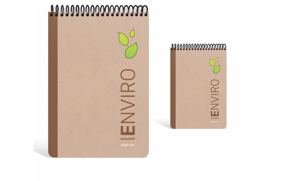 Gıpta Envıro Spiralli Kraft Sert Kapak Bloknot A4 100 Yaprak Kare