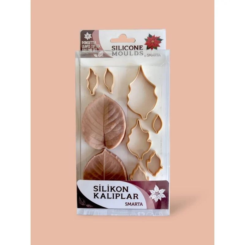 Nureart Poinsettia Leave Atatürk Çiçeği Yaprak Silikon Kalıp Sk1013076
