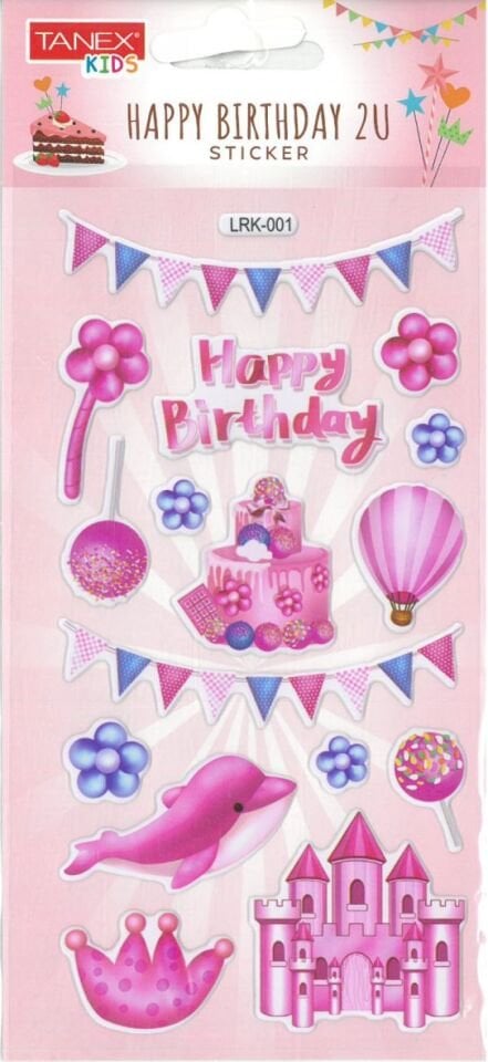 Tanex Tnx-5109 Happy Brithday 2U Sticker-4 Puffy