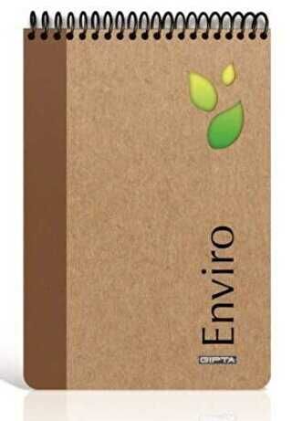 Gıpta Envıro Spiralli Kraft Sert Kapak Bloknot 17x24-100 Yaprak Çizgili