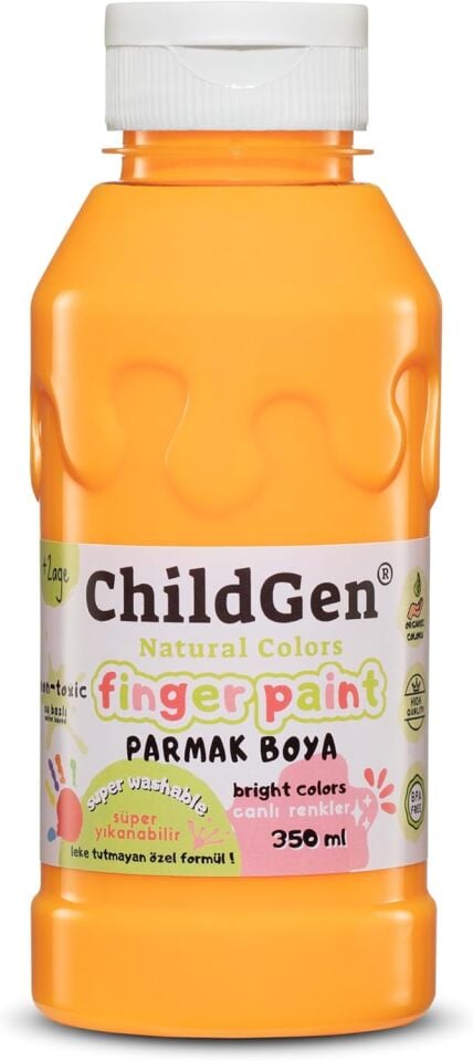 Gen Oyuncak Parmak Boya 350 Ml Turuncu